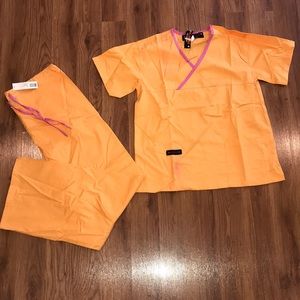 Extra small yellow scrubs